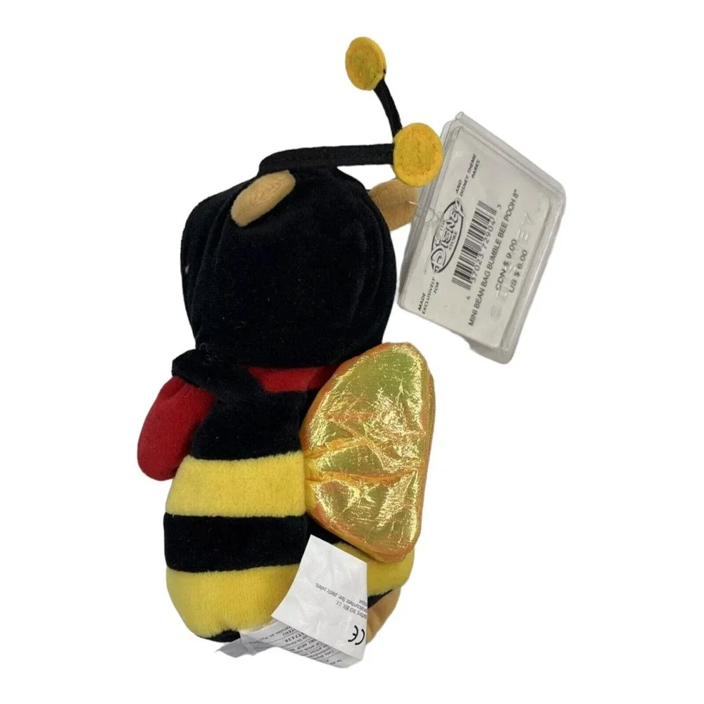 Disney Store Winnie the Pooh Bumble‎ Bee Mini Bean Bag Plush 8 Inch NWT Vintage